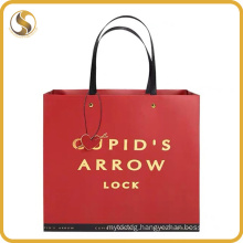 Customized Logo Paper Shopping Bag with Flat Rope Handle